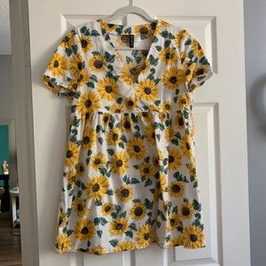 H&M Yellow Sunflower Sun Dress